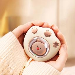 Aquecedor de mão mini reutilizável USB recarregável, aquecimento rápido, pata bonito do gato, pacote de aquecimento instantâneo, inverno frio, 1pc - Image 4