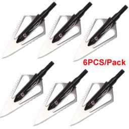 Lâmina de arco e flecha em aço inoxidável para caça Parafuso Broadhead Ponta de seta para arco e caça 100 grãos 6 unidades por pacote - Image 1
