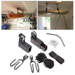 Caiaque-Garagem Teto Armazenamento Hoist Hanger, Organização Pendurada, Overhead Bike Lift, Sistema De Polia De Montagem Para Paddleboard - Image 3