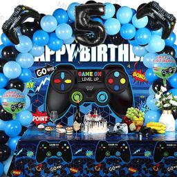 67 pçs número balões preto gamepad menino jogo na folha balão decorações da festa de aniversário crianças brinquedo jogo adereços jogo balão presente - Image 1