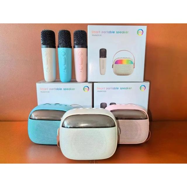 Mini Alto-falante Bluetooth Portátil com Microfone para Karaokê e Canto em Família