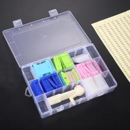 Conjunto organizador de rosca bordado, Caixa de armazenamento com bobina, Number Stickers for Sewing Embroidery - Image 4