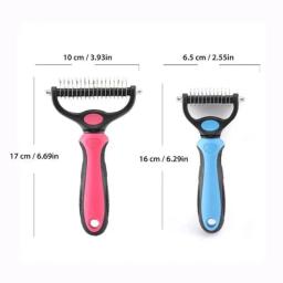 Pet Safe Dematting Comb, Rake Undercoat dupla face para cães e gatos, Aparador de pêlos, Dematting Deshedd Combs, Puppy Grooming Tool - Image 6