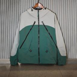Maden Jaqueta de paraquedas masculina com capuz jaqueta esportiva respirável e seca estilo Gorpcore design solto com blocos de cores perfeita para primavera e outono - Image 4