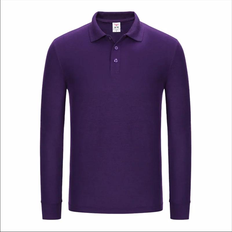Nova respirável barato manga longa camisa polo pessoal grupo personalizado bordado camisa polo de manga longa masculina barato - Image 1