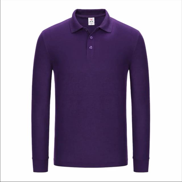Camisa Polo Masculina de Manga Longa Personalizada com Bordado - Respirável e Acessível para Grupos