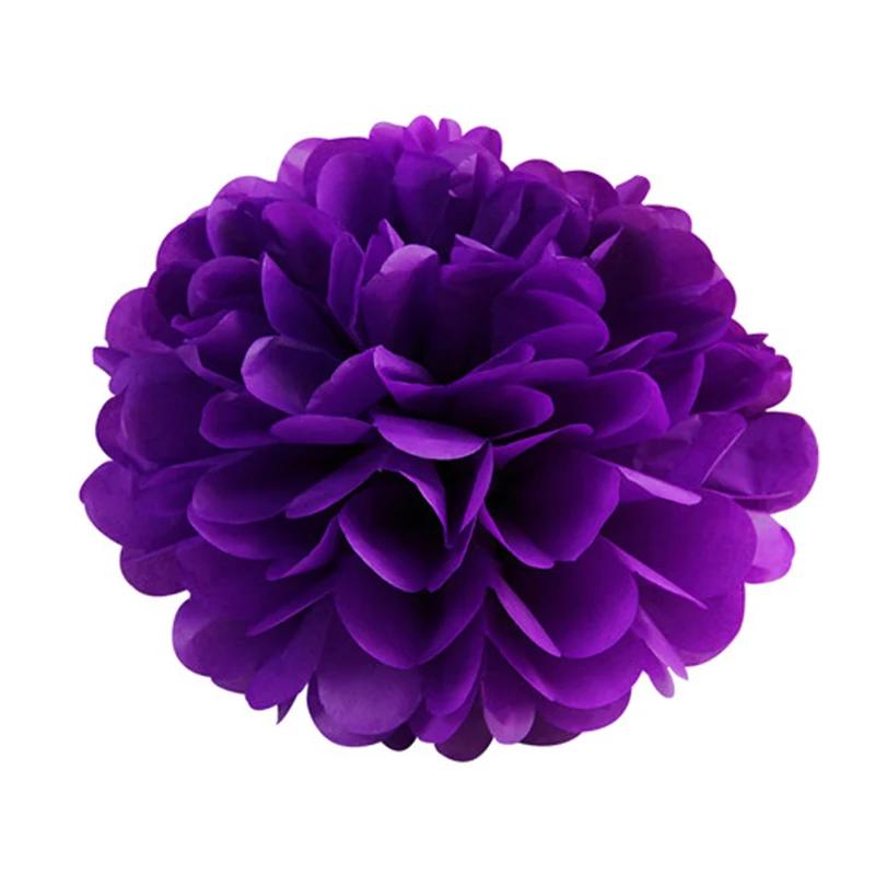 5 peças 6 ''-12'' pompons de papel de tecido casamento decorativo flores bola chá de bebê decoração de festa de aniversário pom poms de papel - Image 1