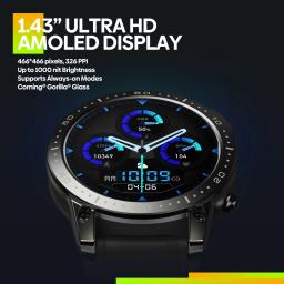 Zeblaze-Smartwatch Ultra HD, Display AMOLED, Chamadas por Voz, 100 Modos Esportivos, Monitor de Saúde 24H, Ares 3 Pro, Novo, 2022 - Image 3