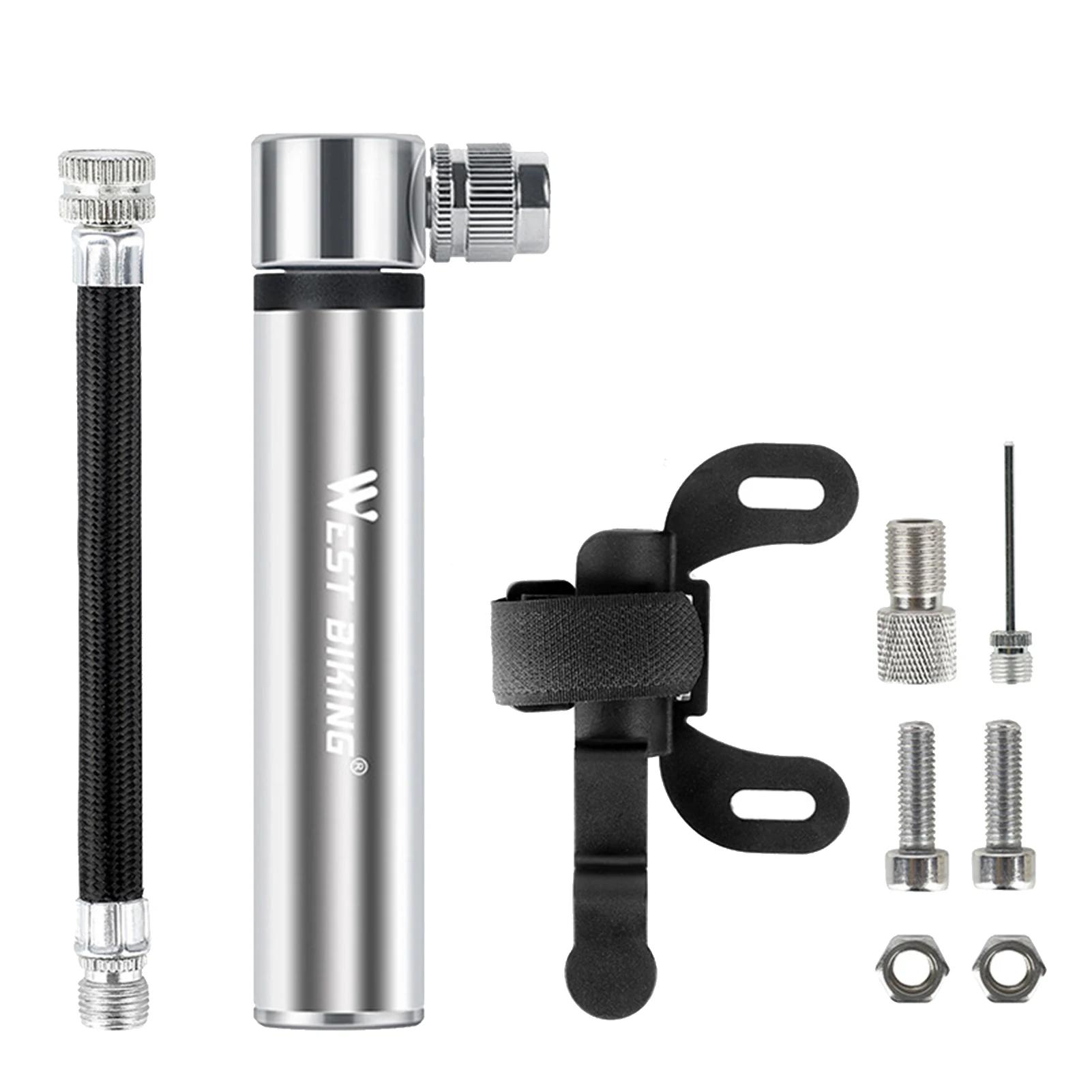 Bomba De Bicicleta Portátil Bomba De Bicicleta Compacta Portátil Com Medidor De Pressão 160 PSI Bomba De Ar Para Bicicletas Bolas De Natação Anel Inflável - Image 1