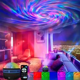Projetor Céu Estrelado para Quarto, Luzes de Festa de Férias, 5V, USB, Controle Remoto, DMX, Som Ativo, 7 Modos, Luz Noturna, Decoração de Natal - Image 1
