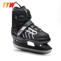 Sapato de Patinação com Lâmina de Gelo para Crianças e Adultos, Impermeável, PVC Térmico, Preto, Espessante, Figura Profissional, Patinação, Quente - Image 4
