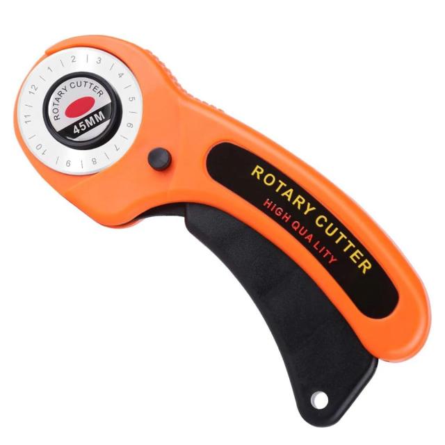 Cortador Rotativo de Tecido 45mm para Costura e Quilting - Ferramenta Profissional de Corte para Artesanato, Pano e Couro