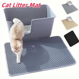 Tapete de areia grande para gatos, esteira sandbox impermeável, areia antiderrapante, camada dupla, almofada de vaso sanitário, 70x120cm - Image 1