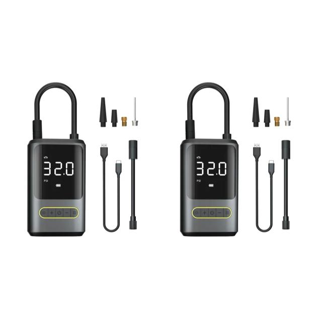 Bomba de Ar Inteligente Multiuso 150PSI: Inflador Portátil de Pneus para Bicicletas e Motocicletas com Compressor Automático e Bateria de 4000mAh