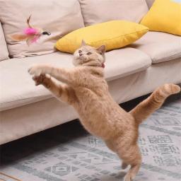 Brinquedos interativos para gatos, Quebra-plumas engraçadas, Vara com Bell, Coleira de animais, Gatinho Jogando Varinha, Brinquedos de treinamento para gatos, Suprimentos - Image 2