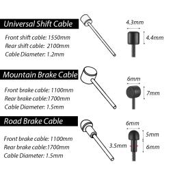 1pc estrada mtb bicicleta cabo interno linha de fio mountain bike shifter shift desviador cabos freio polonês slic aço inoxidável - Image 2