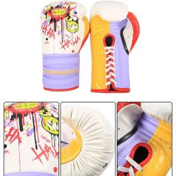 Luva de boxe profissional de alta qualidade pu tether sanda luta mma treinamento luva muay thai equipamento de treinamento de boxe - Image 4