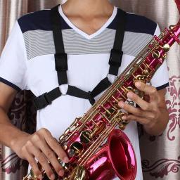 Adulto criança saxofone arnês cinta ajustável saxofone alça de ombro sax arnês cinta soprano saxofone acessórios - Image 2