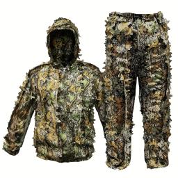 Jungle Leaves Lightweight Hunting Suit, Camuflagem Ghillie Suit com capuz, Fotografia ao ar livre, Assistindo Pássaro Traje De Pano - Image 2