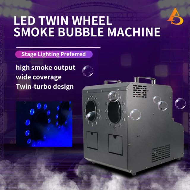 Máquina de Névoa de Bolhas LED 1500W DMX com Controle Remoto e Luzes RGBW para Eventos de Palco