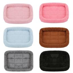 Tapete de cama quadrada macia para animais de estimação, almofada calmante para cães, gato, pequeno, médio, grande, suprimentos de almofada - Image 1