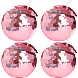 Cocktail Óculos com Flash Disco Ball, exclusivo Cocktail Óculos, Óculos de festa, lanterna de palha, vinho taças, copos de bebida, 4PCs - Image 2