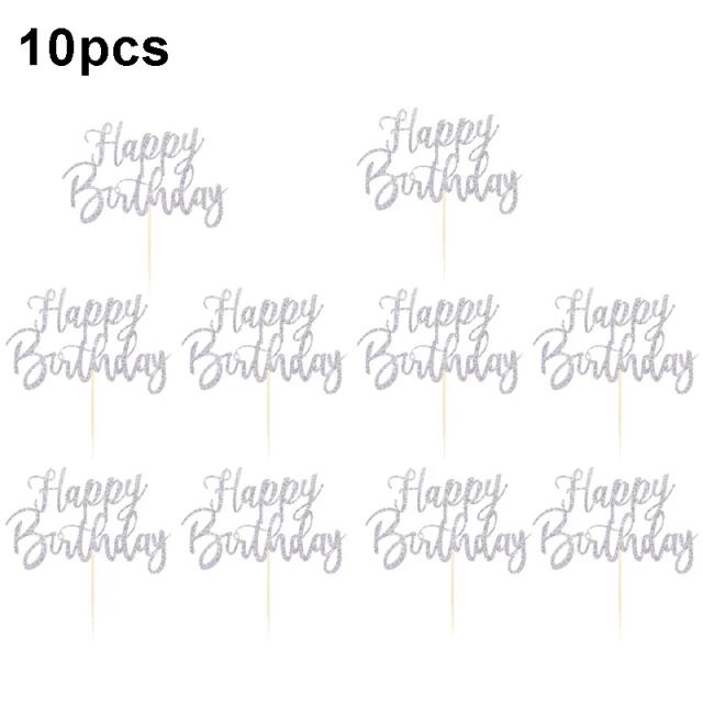 Conjunto de 24 Cartões de Papel para Bolo com Bandeirinhas Decorativas para Festas e Presentes