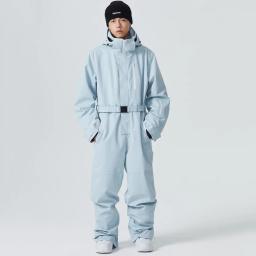Inverno novos suítes de esqui casal à prova dwaterproof água neve macacão feminino quente agasalho de esqui ao ar livre à prova vento snowboard roupas - Image 2