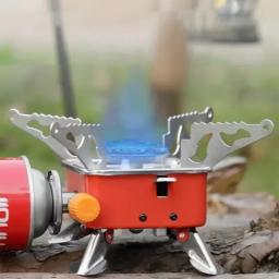 Fogão de tanque de gás ao ar livre dobrável Windproof, fogão portátil para acampar, caminhadas, piquenique, queimador de acampamento, novo - Image 5