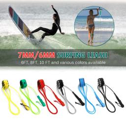 Prancha de surfe Smooth Steel Swivel Leash, Surfing Leg Rope, Paddleboard Leash, 6ft, 8ft, 10ft - Image 1