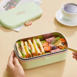 Lancheiras térmicas de escritório, lancheiras elétricas portáteis, caixa bento com aquecimento livre de água, aquecedor de alimentos de aço inoxidável - Image 5