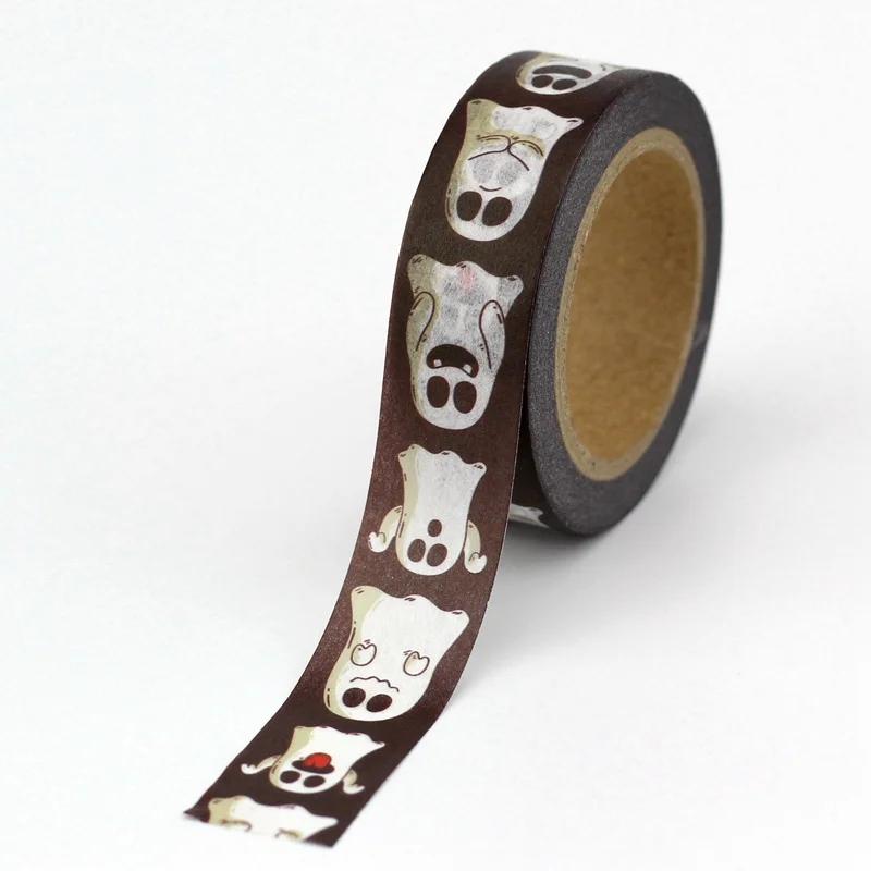 1pc 10m decorativo halloween washi fita fantasma papel japonês diy planejador fita adesiva adesivos papelaria - Image 1