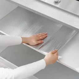 Adesivo de folha de alumínio para cozinha, à prova d'água, à prova de óleo, engrossado, fogão de alta temperatura, papel de parede autoadesivo - Image 2
