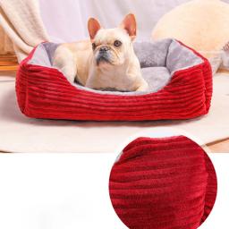 Sofá-cama macio e quente para animais de estimação, cestas para cachorros, canil para cães grandes e médios, suprimentos para casa, inverno - Image 2