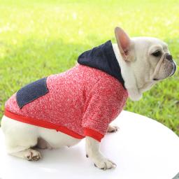 Moletom com capuz quente para cães, roupas para raças médias e pequenas, capuz de cachorros, buldogue francês, peluche, pet suprimentos, inverno - Image 4