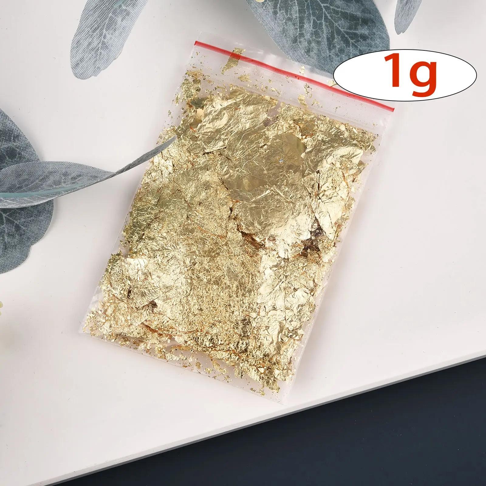 Imitação de ouro tira folha cobre lantejoulas glitter ofício folha floco brilhante folha papel para dourado diy decoração da arte do prego - Image 1