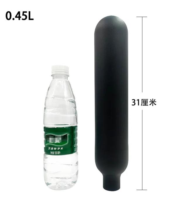 Cilindro de Alumínio para CO2 de Alta Pressão M18 x 1.5 com Capacidades de 0.3L a 0.5L e Arco Inferior a 30MPA