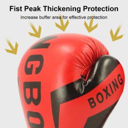 Confortáveis luvas de boxe ajustáveis para crianças, protetor de mão preto, luvas de luta ajustáveis - Image 4