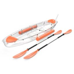 Caiaques de barco claro caiaque para esportes aquáticos, barco de cristal transparente com luz LED, quatro estações, venda quente, atacado barato - Image 4