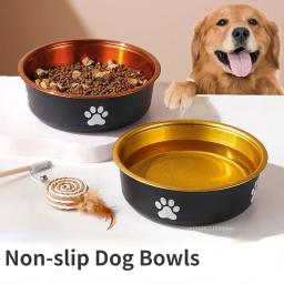 Tigelas antiderrapantes para cães, tigelas de alimentação para cães pequenos, médios e grandes e fontes de água, alimentadores para animais de estimação em aço inoxidável, acessórios para cães de estimação - Image 1
