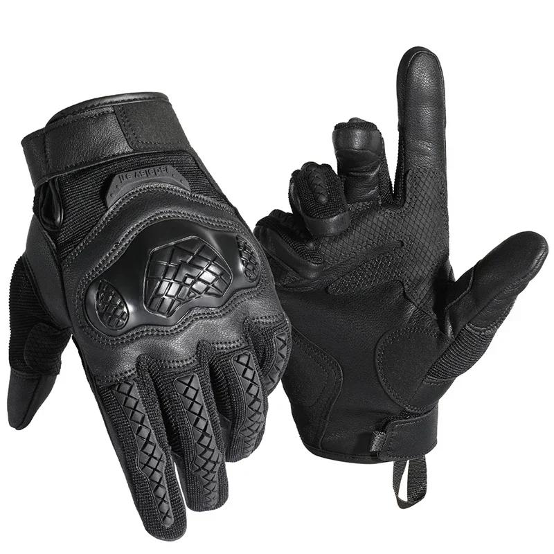 Luvas táticas paintball airsoft tiro combate antiderrapante casca dura equipamento de proteção dedo cheio tela de toque luvas de ciclismo - Image 1