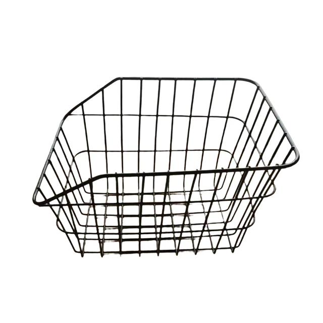 Cesta de carga para bicicletas com rack traseiro em metal preto - Ideal para transporte de cães e viagens de ciclismo