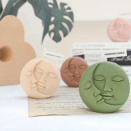 Estilo Simples Face Vela Silicone Molde, Sabonete Artesanal, DIY Vela De Gesso, Artesanato De Jóias, Vela Fazendo Suprimentos, Decoração De Casa - Image 3