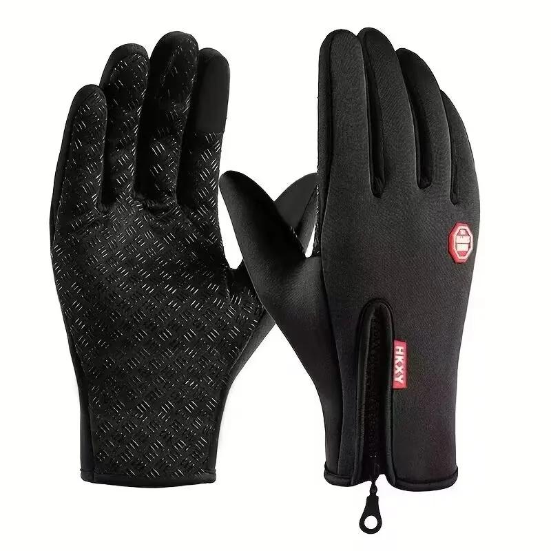 Inverno quente luvas de ciclismo bicicleta quente touchscreen luva dedo cheio à prova dwaterproof água ao ar livre esqui pesca motocicleta equitação - Image 1