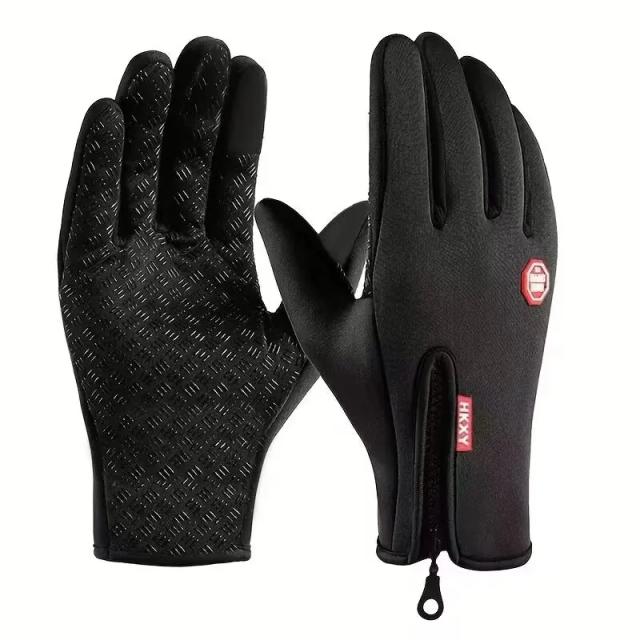 Luvas de Ciclismo de Inverno Quente - Toque na Tela, Impermeável, Dedo Cheio