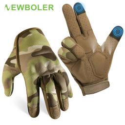 NEWBOLER Luvas Táticas Antiderrapante Exército Militar Bicicleta Airsoft Motocicleta Tiro Paintball Trabalho Engrenagem Camo Dedo Cheio Das Mulheres Dos Homens - Image 1