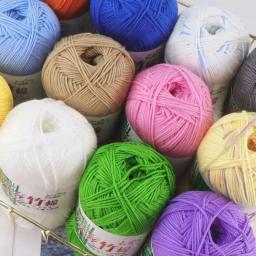 Fio De Algodão De Bambu Natural Suave, Tecido à mão, Baby Cotton Crochet, Tecido de malha, 50g por rolo - Image 5