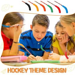 Lápis de hóquei e borrachas para crianças, lápis para estudantes, fãs de esportes, presentes de aniversário, 9 ", 6pcs - Image 5