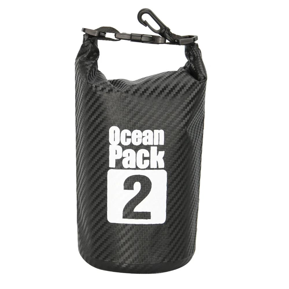 Saco de natação impermeável de fibra de carbono, saco seco, sacos flutuantes, canoagem, pesca, rafting, 2 L, 3 L, 5 L, 10 L, 15 L, 20 L, 30L - Image 1