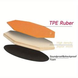 Almofada de prática de tambor silencioso de camada tripla de dupla face de 8 polegadas - Almofada mudo de borracha para iniciantes de kit de bateria - Image 4